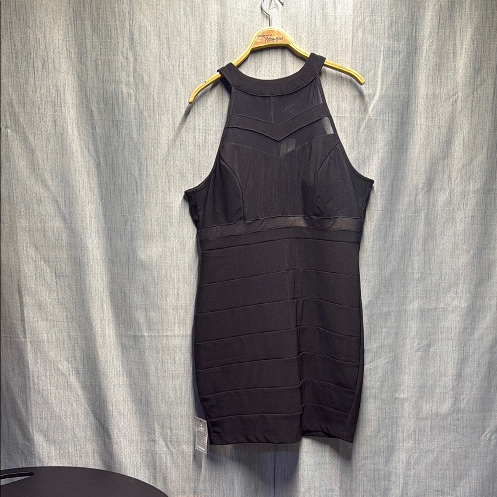 🏴 Le Chateau Black Halter dress size XXL NWT